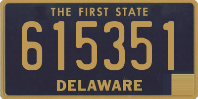 DE license plate 615351