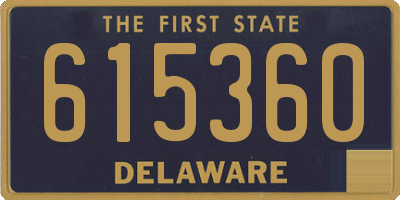 DE license plate 615360