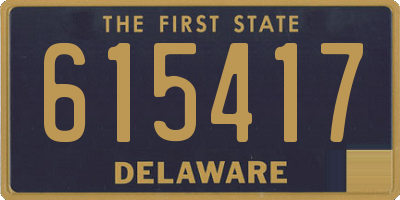 DE license plate 615417