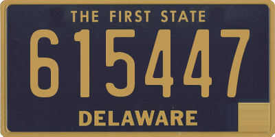 DE license plate 615447