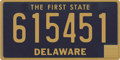 DE license plate 615451