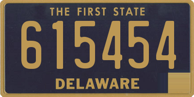 DE license plate 615454