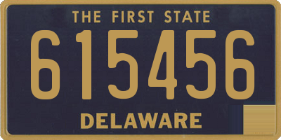 DE license plate 615456