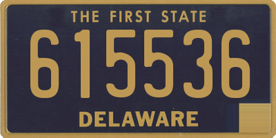 DE license plate 615536