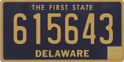 DE license plate 615643