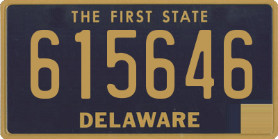 DE license plate 615646