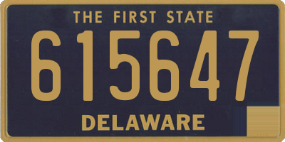 DE license plate 615647