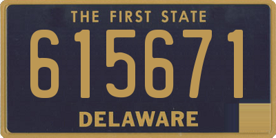 DE license plate 615671