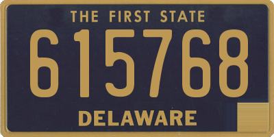 DE license plate 615768