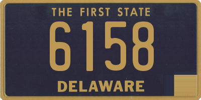 DE license plate 6158