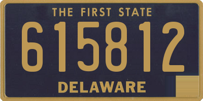 DE license plate 615812