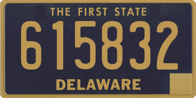 DE license plate 615832