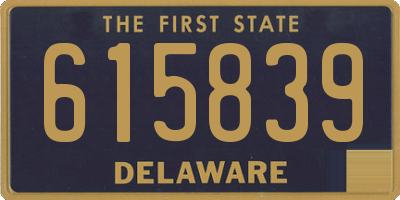 DE license plate 615839
