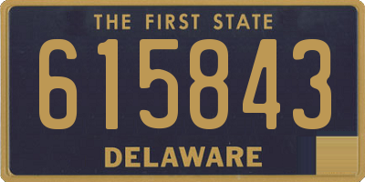 DE license plate 615843