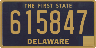 DE license plate 615847
