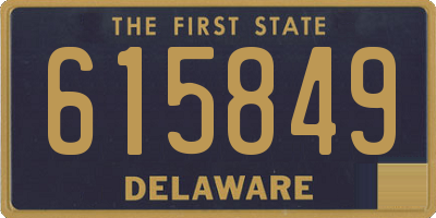 DE license plate 615849