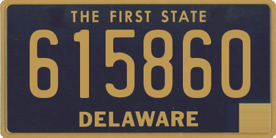 DE license plate 615860