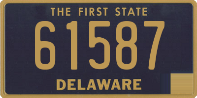 DE license plate 61587