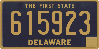 DE license plate 615923