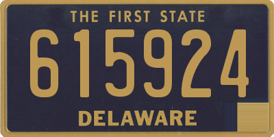 DE license plate 615924