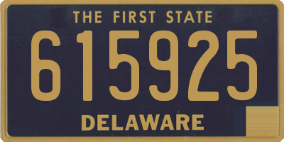 DE license plate 615925