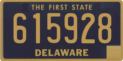 DE license plate 615928