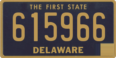 DE license plate 615966