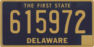 DE license plate 615972