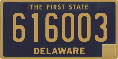 DE license plate 616003