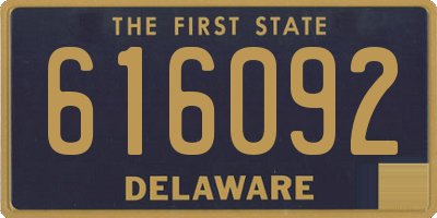 DE license plate 616092