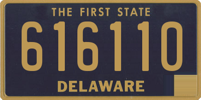 DE license plate 616110