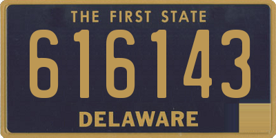 DE license plate 616143