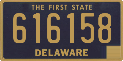 DE license plate 616158