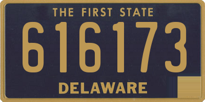 DE license plate 616173