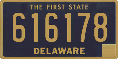 DE license plate 616178