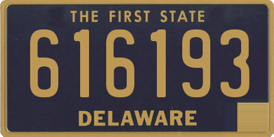 DE license plate 616193