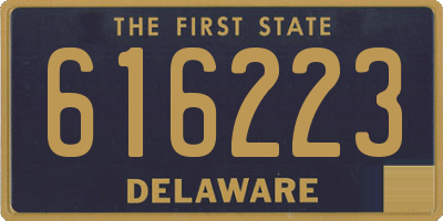 DE license plate 616223