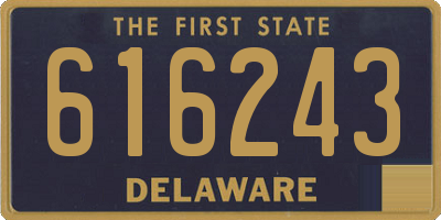 DE license plate 616243