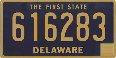 DE license plate 616283