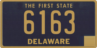 DE license plate 6163