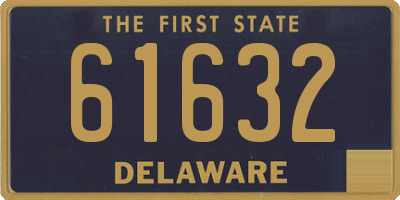 DE license plate 61632