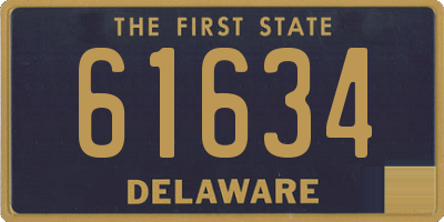 DE license plate 61634