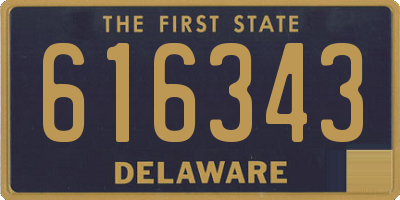 DE license plate 616343