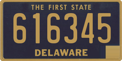 DE license plate 616345