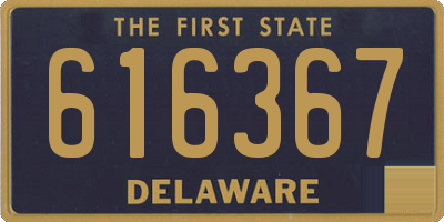 DE license plate 616367