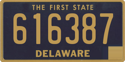 DE license plate 616387