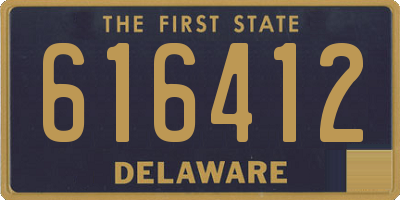 DE license plate 616412