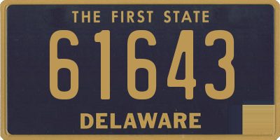 DE license plate 61643