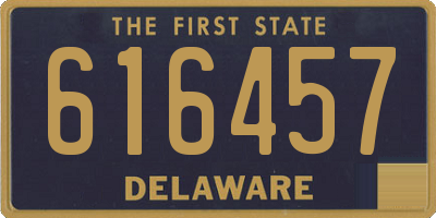 DE license plate 616457