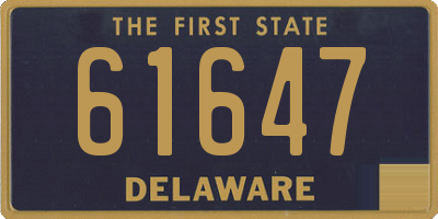 DE license plate 61647